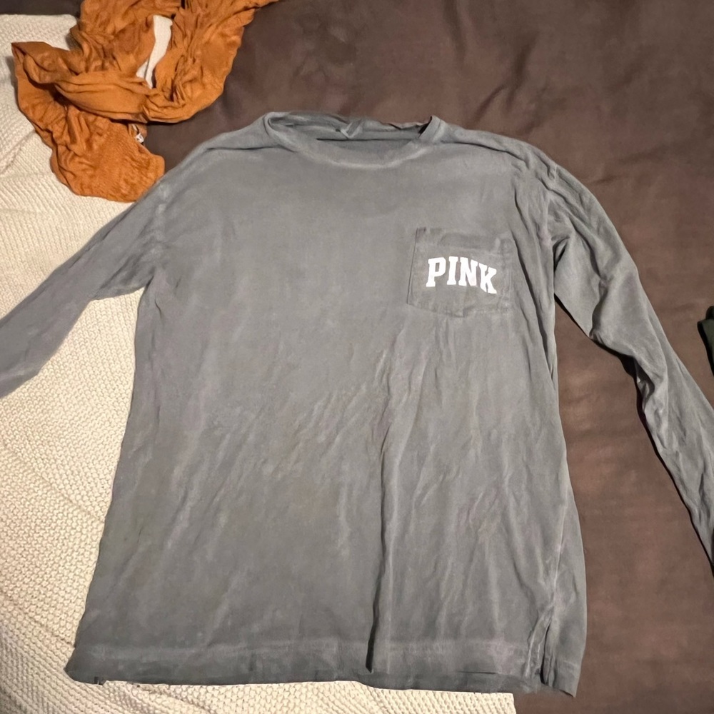 Pink oversized long sleeve tee